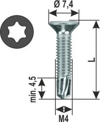 Bohrschraube Metric TX-Antrieb