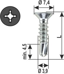 Bohrschraube NoRi PH-Antrieb