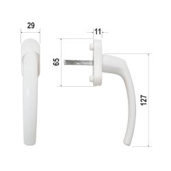 Aluminium window handle type "Sonja"