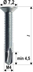 Bohrschraube Metric PH-Antrieb