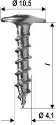 Alufensterbankschraube A2 Zierkopf