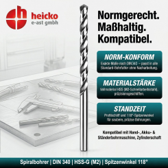 HSS-Bohrer DIN 340, geschliffen/lang, verschiedene Abmessungen 