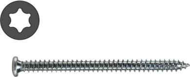 Fensterrahmenschraube / Montageschraube mit Linsenkopf, verzinkt blau, TX30-Antrieb, verschiedene Abmessungen 