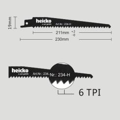 lames de scie-sabre HCS, longueur dentée 211 mm, bois ( 5 ST ) 