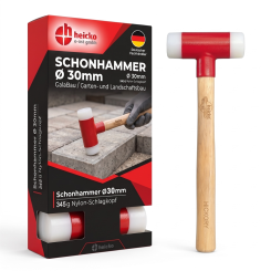 heicko Schonhammer Ø 30 mm|345 g|Nylon-Schlagkopf weiß|Holzstiel|Rückschlagfrei 30x320 mm ( 1 ST ) 