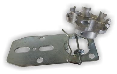 Universal bracket with emergency function for an easy unwinding of the roller shutter in case of failure ( 1 ST ) Universal höhenverstellbar mit Notabrollfunktion