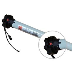 AKKU-Rohrmotor, elektronisch einstellbare Endlagen, 13 Nm, Funkprotokoll BI, ( 1 ST ) Motor mit Systemstecker | Ohne Adapter, 13 Nm (max. 29 kg)