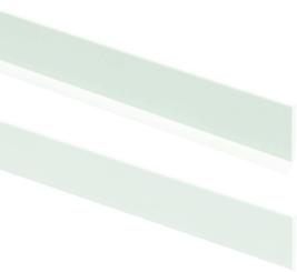 Flachdeckleiste PVC, weiß, mit oder ohne Dichtlippe, verschiedene Abmessungen 