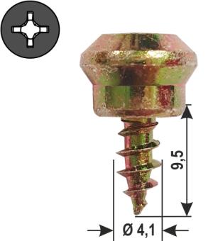 Nippelschraube Stahl für Kömmerling 4,1x9,5 mm ( 500 ST ) Kömmerling