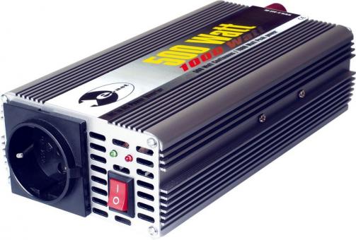 Wechselrichter 24 V DC/230 V AC 50 Hz - 1.000 Watt kurzfristige Spitzenleistung 500 W ( 1 ST ) 24 V | 500 W