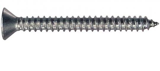 metal tapping screw, DIN 7982/ISO 7050, countersunk head, cross recess PH2, blue zinc plated, partial thread 6.3x70 mm ( 250 ST ) 6.3 mm | 70 mm