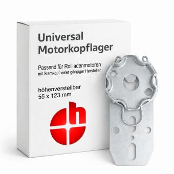 Universal motor bracket for tubular motors with clippable motor heads, approx. 2 mm thick, height-adjustable ( 1 ST ) Universal höhenverstellbar