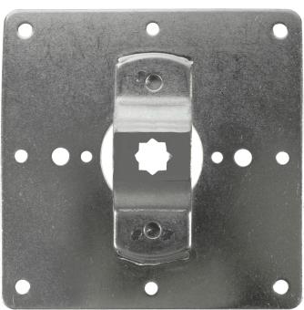 Prefabricated bracket for tubular motors with 10 mm square shaft, for roller shutter boxes from Kömmerling / Veka ( 1 ST ) 