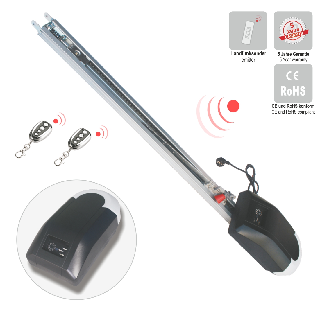 Heicko Akku Rollladenmotor Set - Mit Solarpanel & Fernbedienung Für Smart Home